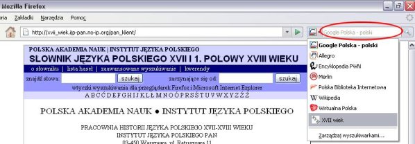 pasek wyszukiwania